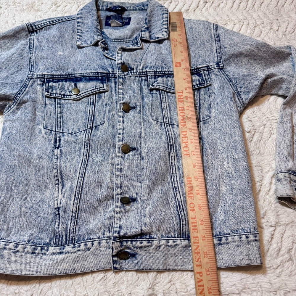 Vintage 90’s Acid-Wash Denim Trucker Jacket | Expressions Size Small indie - Picture 3 of 6
